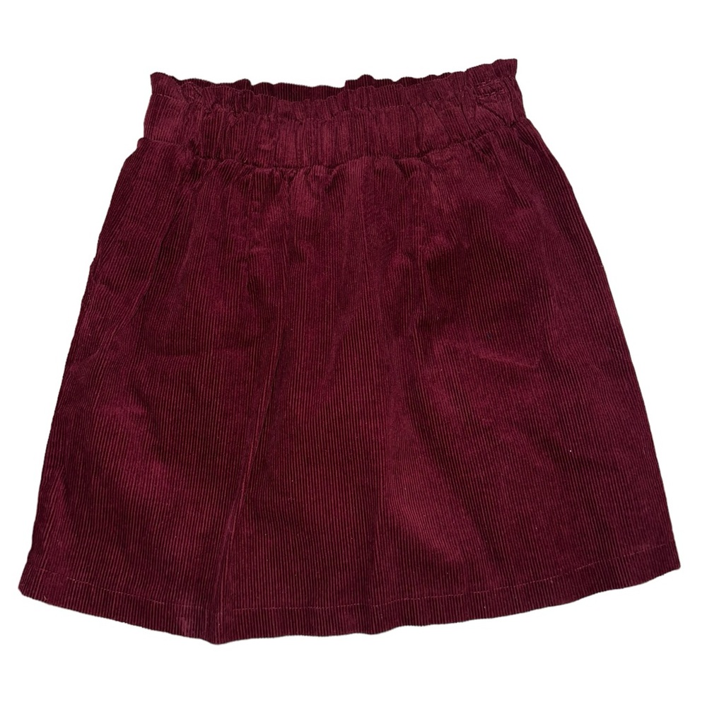 ✅Copper Key Corduroy Paperbag Waist Mini Skirt